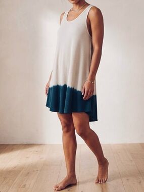R&R SURPLUS Thermal Tie Dye Ombré Colorblock Sleeveless Tunic Dress Large